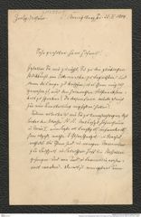 Nachlass Franz Steindachner, Brief von M. Braun an Franz Steindachner (23.02.1904), Inv.Nr. 55.01, Seite 1